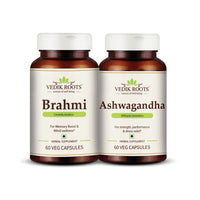 Thumbnail for Achieve Serenity: Brahmi & Ashwagandha Combo Kit by Vedikroots Ayurveda