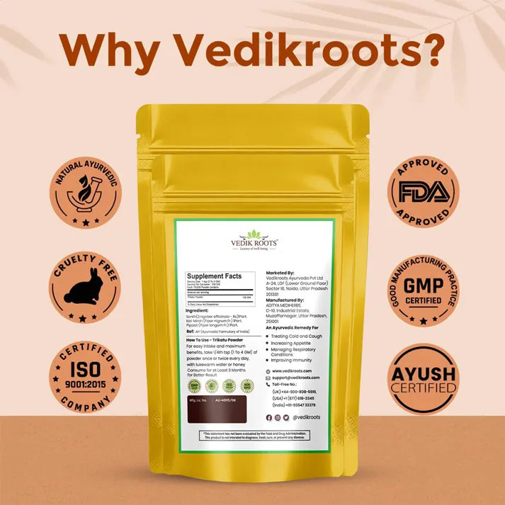why choose vedikroots trikatu powder