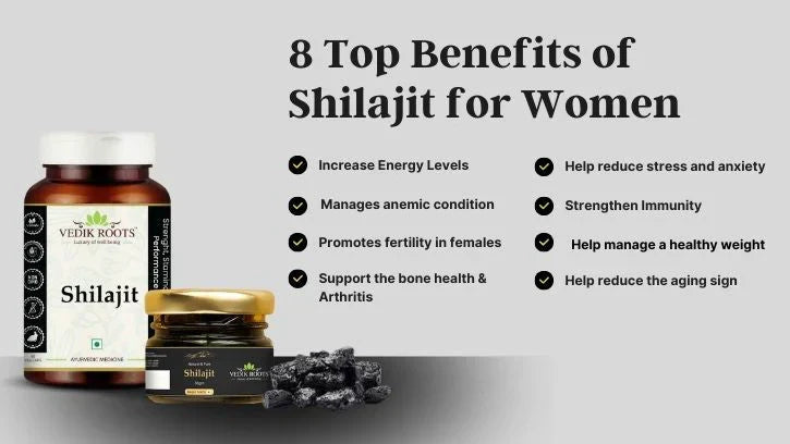 8 Top Benefits of Shilajit for Women