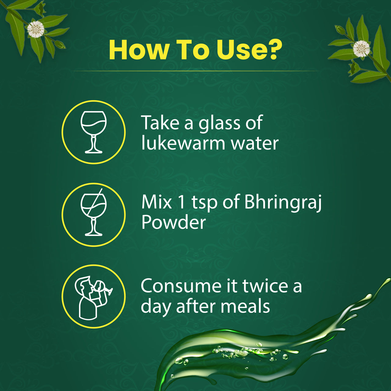 How to use Bhringraj Powder