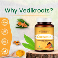 Thumbnail for Vedikroots Pure Curcumin Capsules