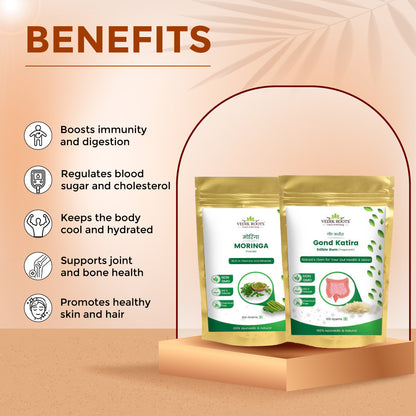 Benefits of gond katira and moringa