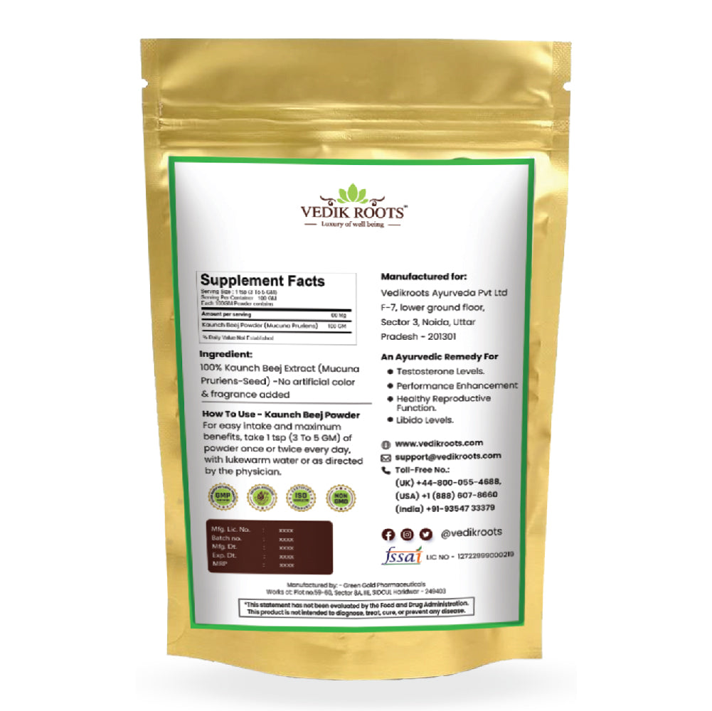 Buy Natural Kaunchbeej herbal Powder | Vedikroots Ayurveda 