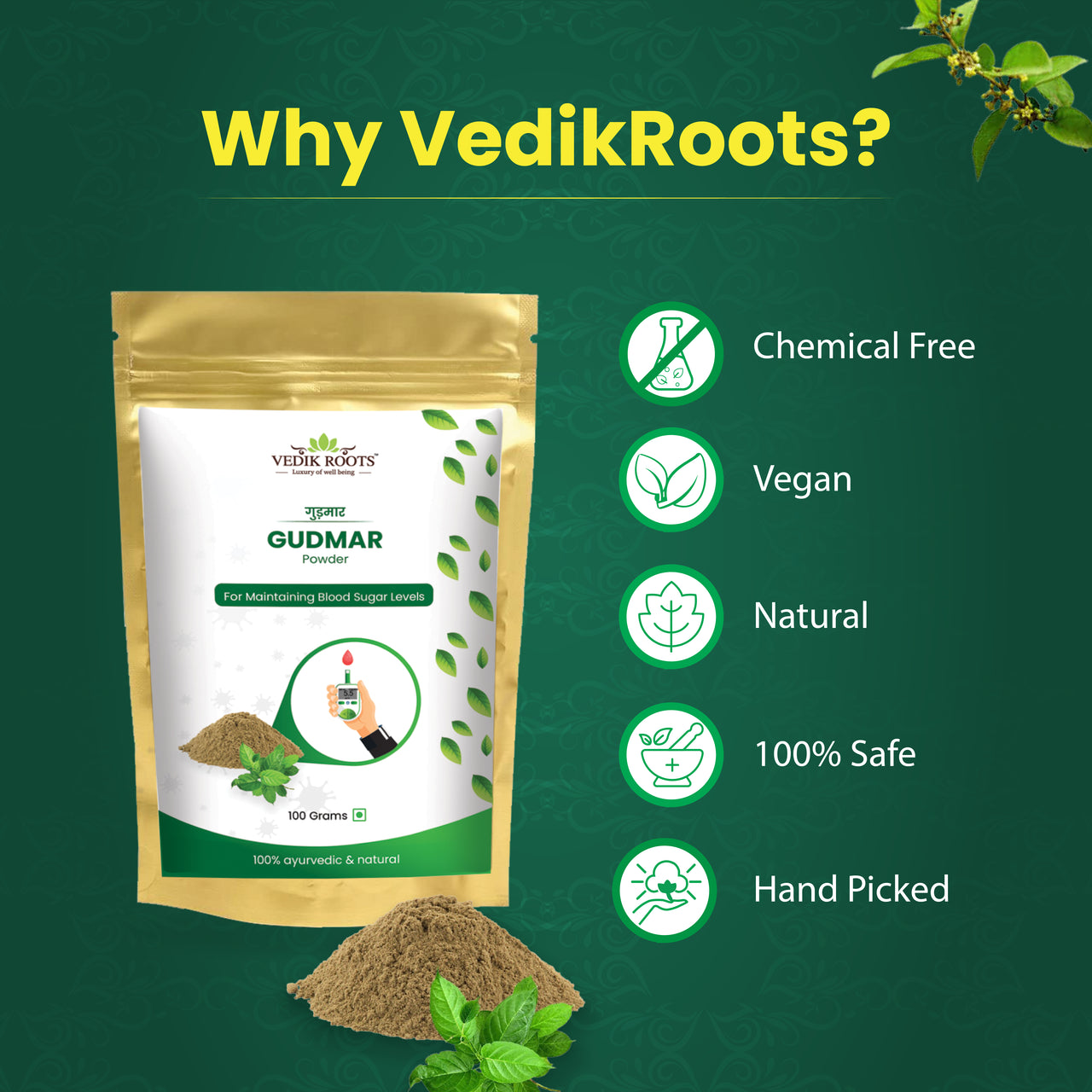Experience Unmatched Quality with Vedikroots Pure Giloy Powder