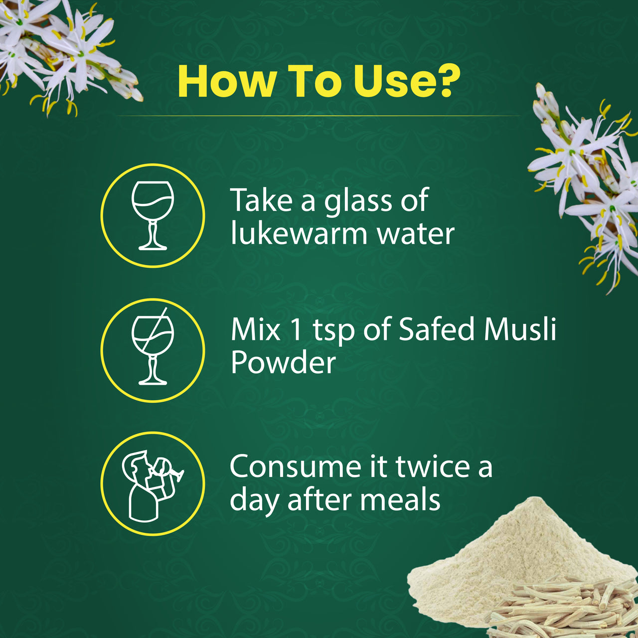 Can we take Safed musli with water?
